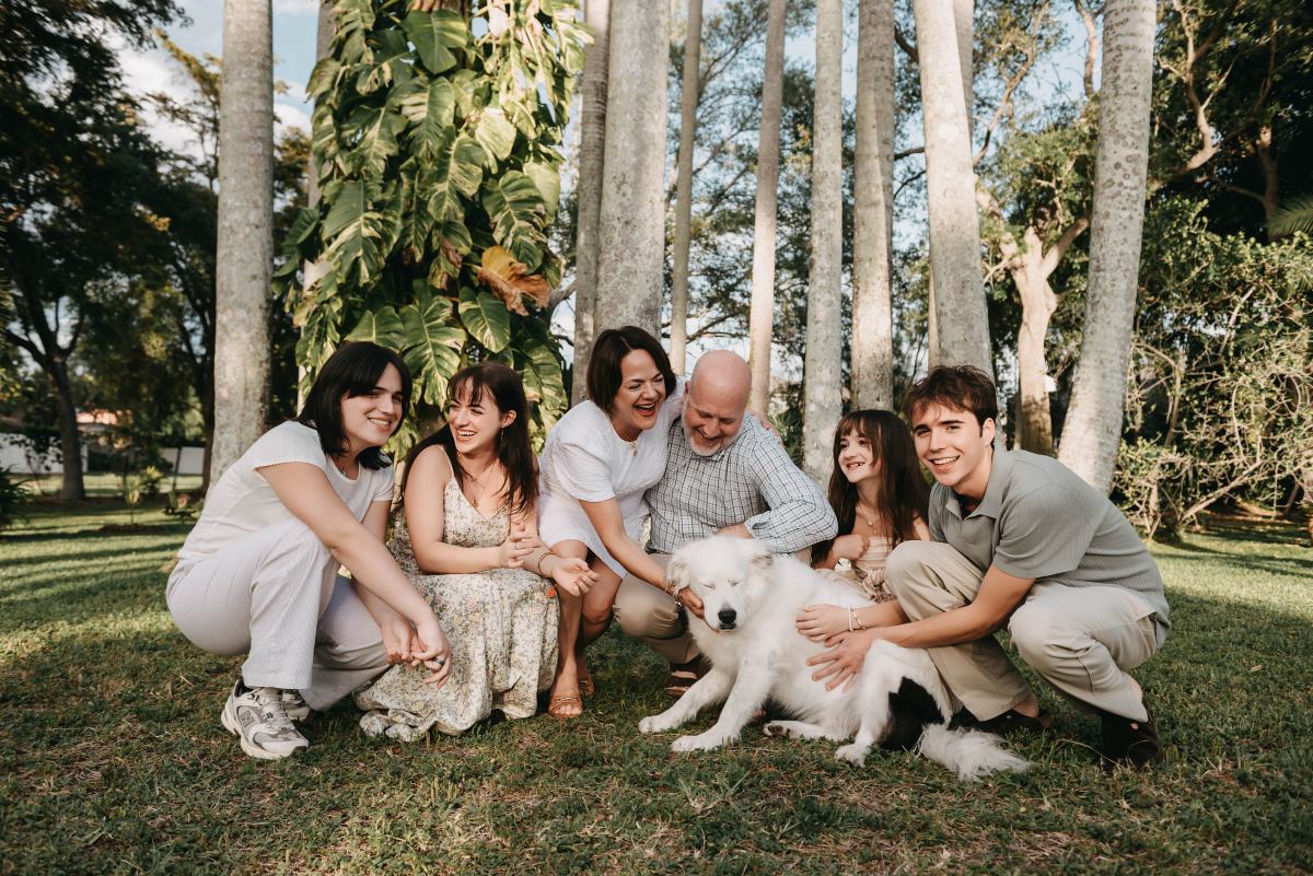 Family Laughing With Mickey